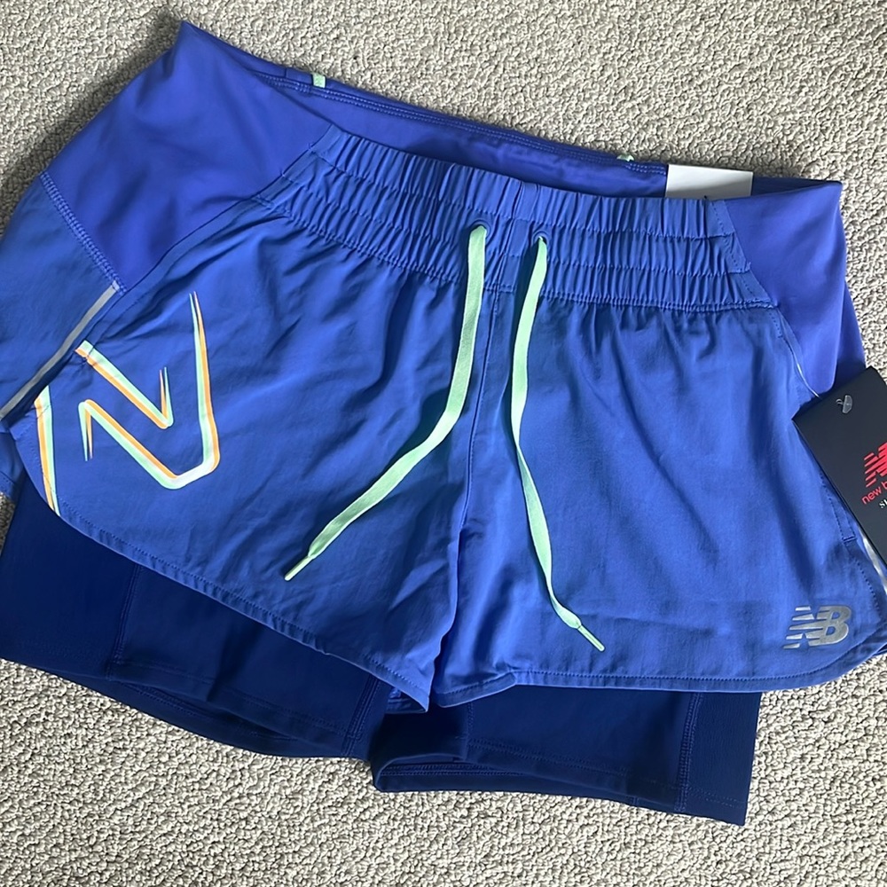 NWT new balance 2-in-1 shorts